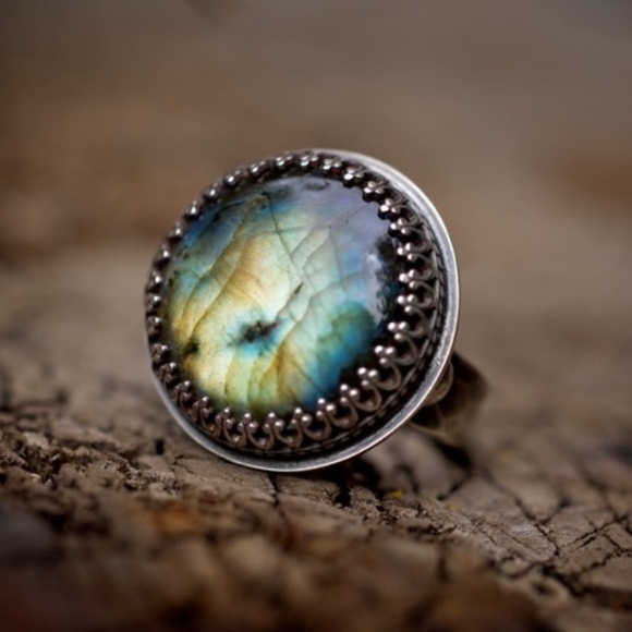 Labradorite Sterling Ring Size 8 NWT - Picture 6 of 11